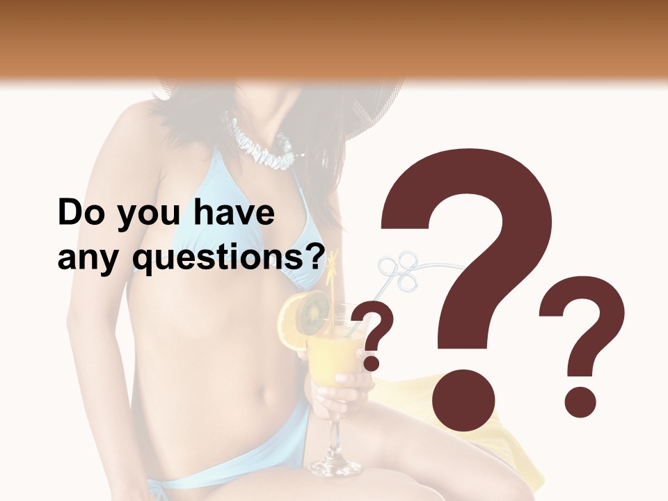 White Ocean Cocktail PowerPoint Template