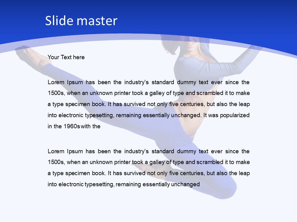 Active Pose Gymnastic PowerPoint Template