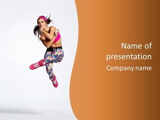 Sporty Fitness Performer PowerPoint Template