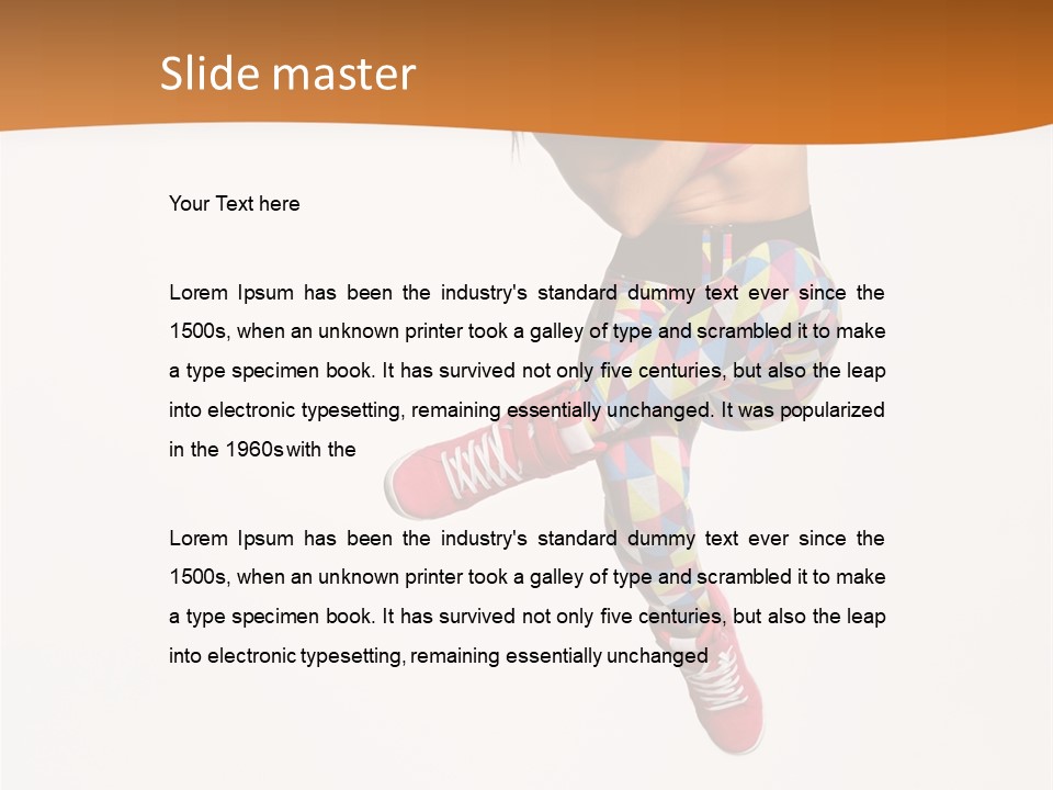 Sporty Fitness Performer PowerPoint Template