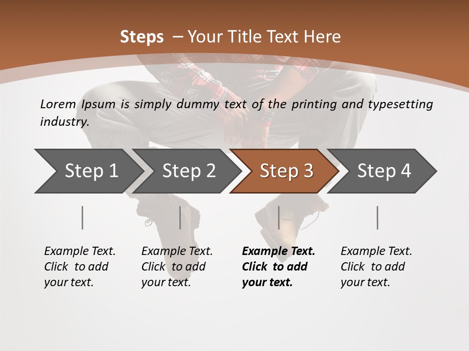 Fly Male Stretching PowerPoint Template