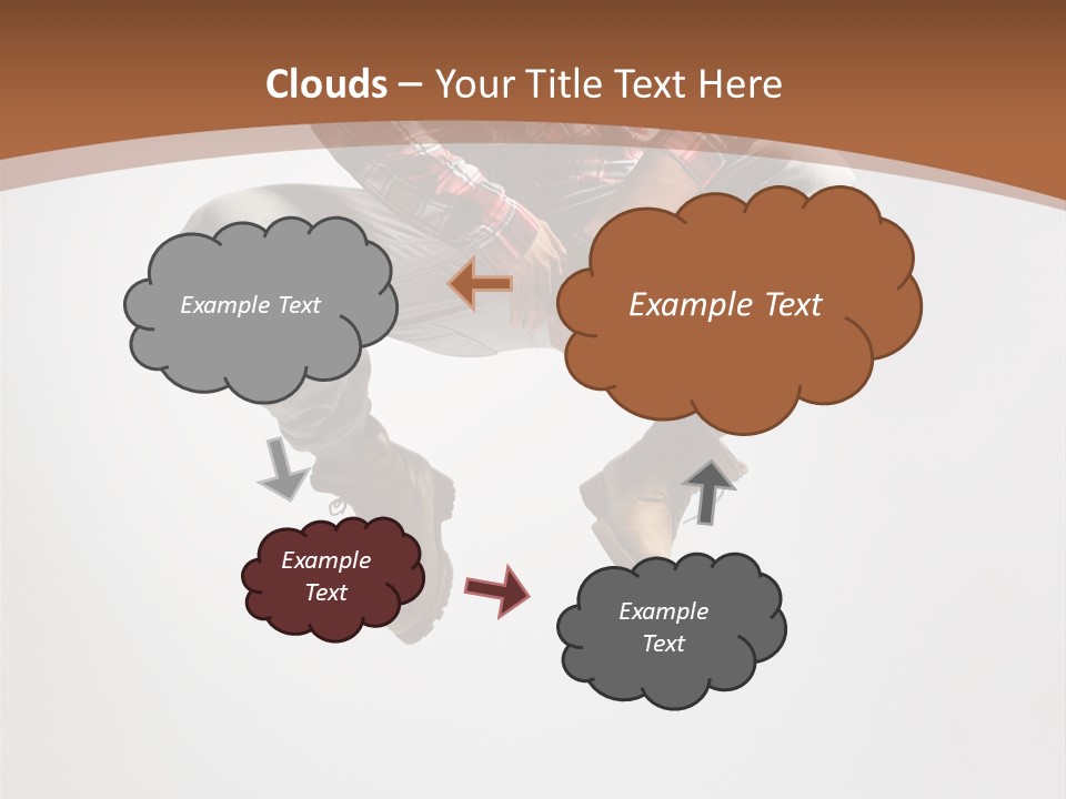 Fly Male Stretching PowerPoint Template