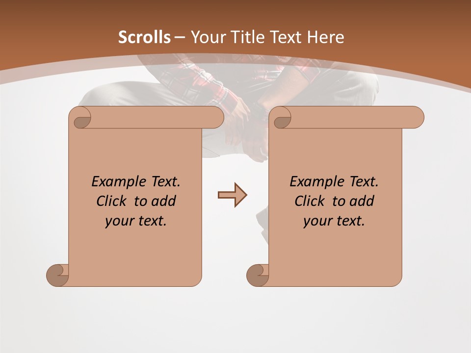 Fly Male Stretching PowerPoint Template