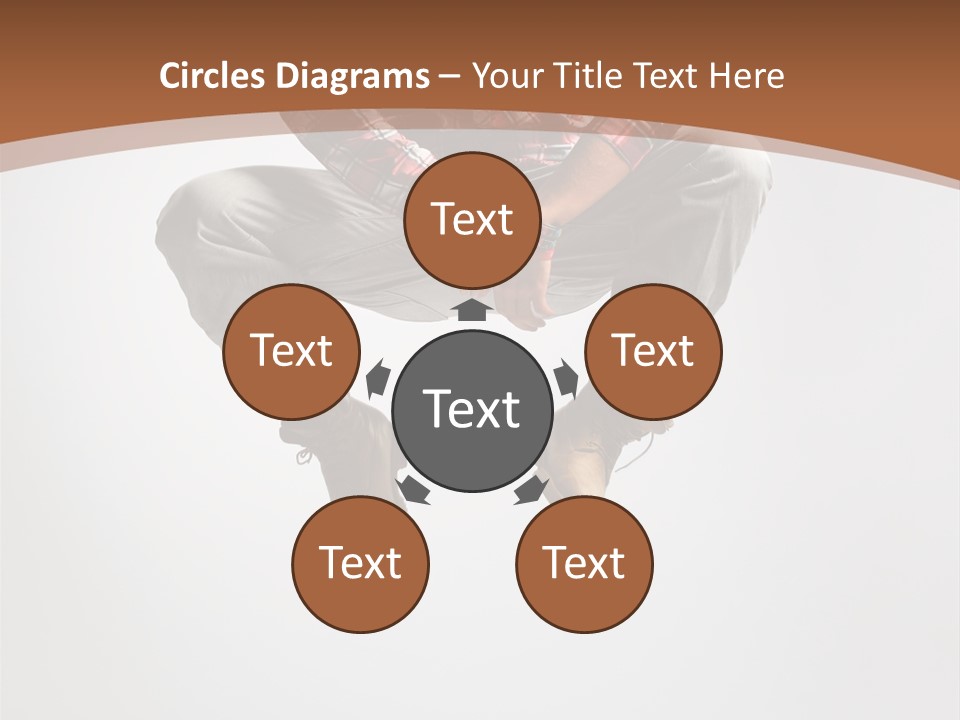 Fly Male Stretching PowerPoint Template