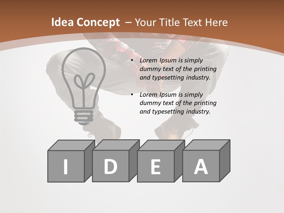 Fly Male Stretching PowerPoint Template