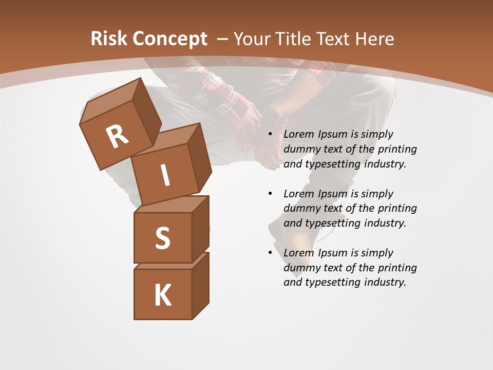 Fly Male Stretching PowerPoint Template