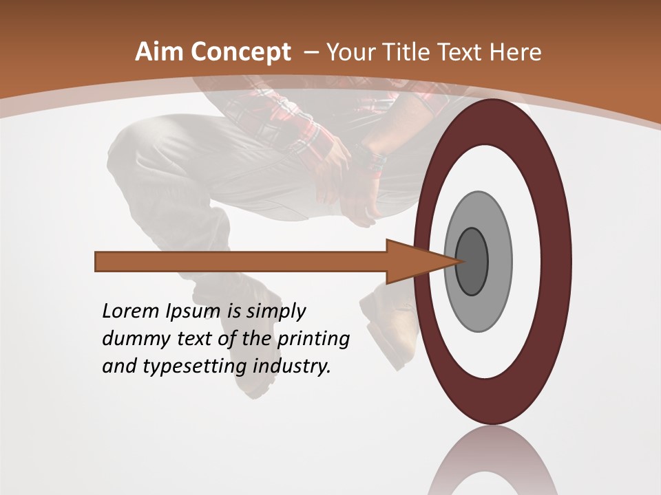 Fly Male Stretching PowerPoint Template