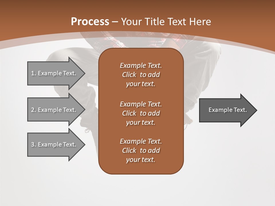 Fly Male Stretching PowerPoint Template