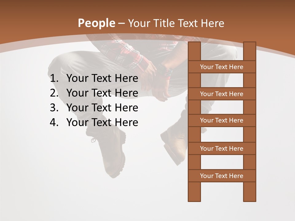 Fly Male Stretching PowerPoint Template