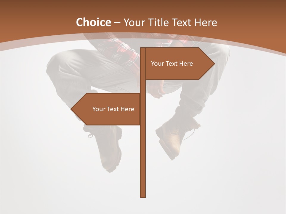 Fly Male Stretching PowerPoint Template