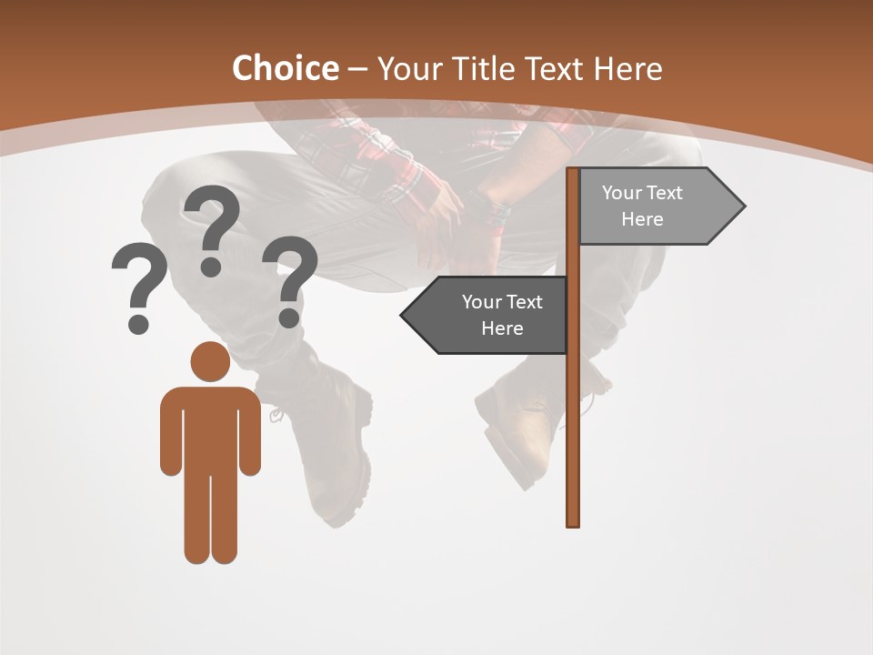 Fly Male Stretching PowerPoint Template