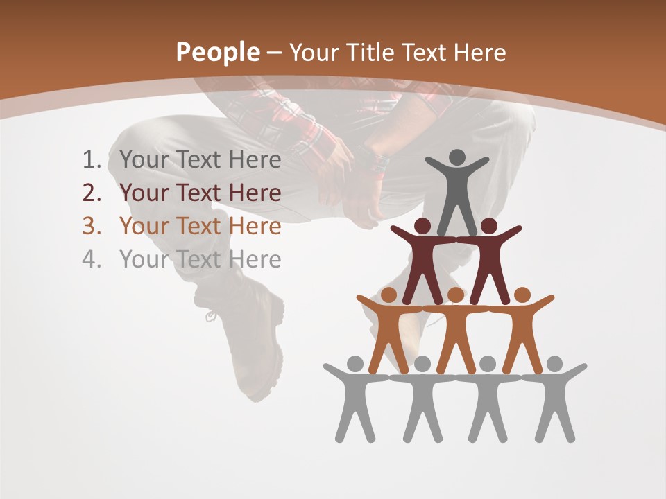 Fly Male Stretching PowerPoint Template