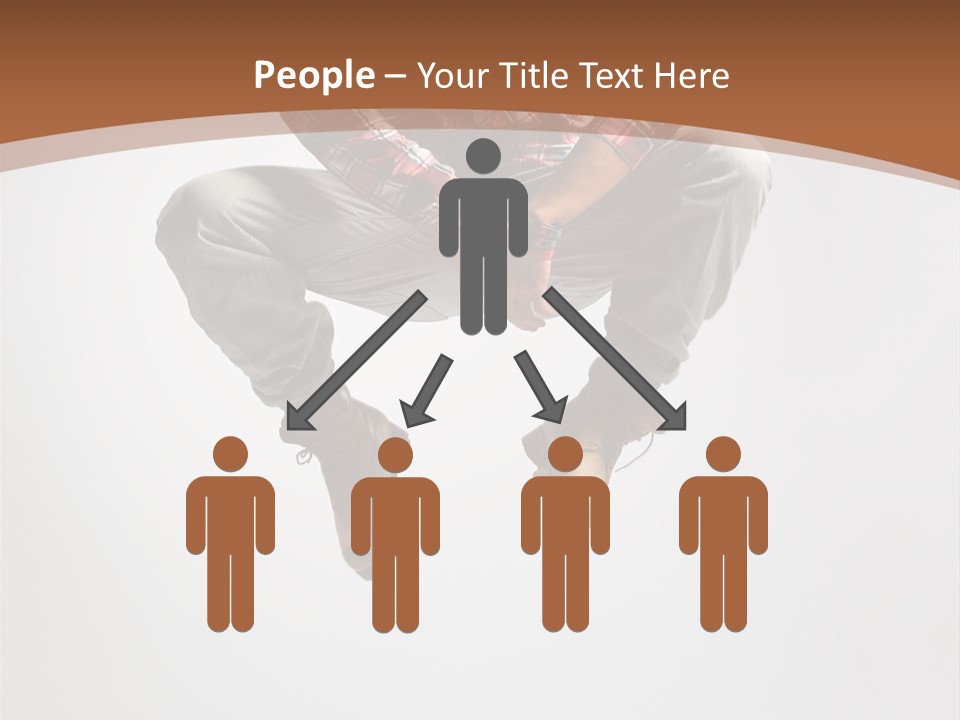 Fly Male Stretching PowerPoint Template