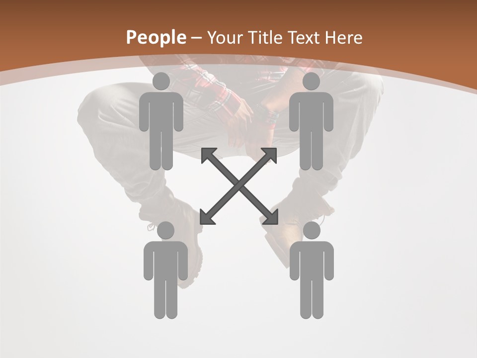 Fly Male Stretching PowerPoint Template