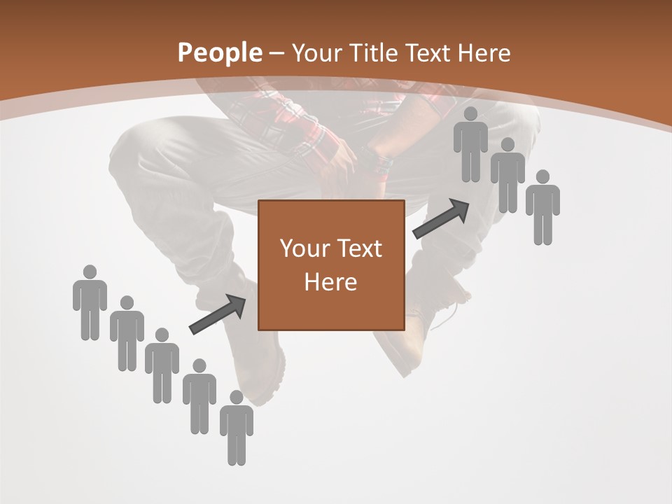 Fly Male Stretching PowerPoint Template