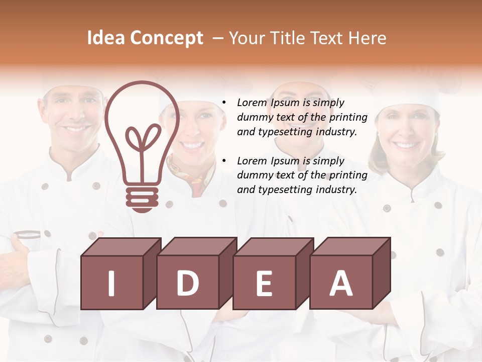 Healthy Staff Cuisine PowerPoint Template