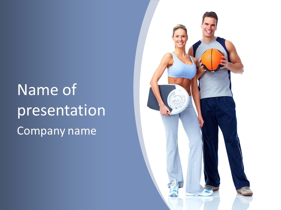 Standing Diet Ball PowerPoint Template