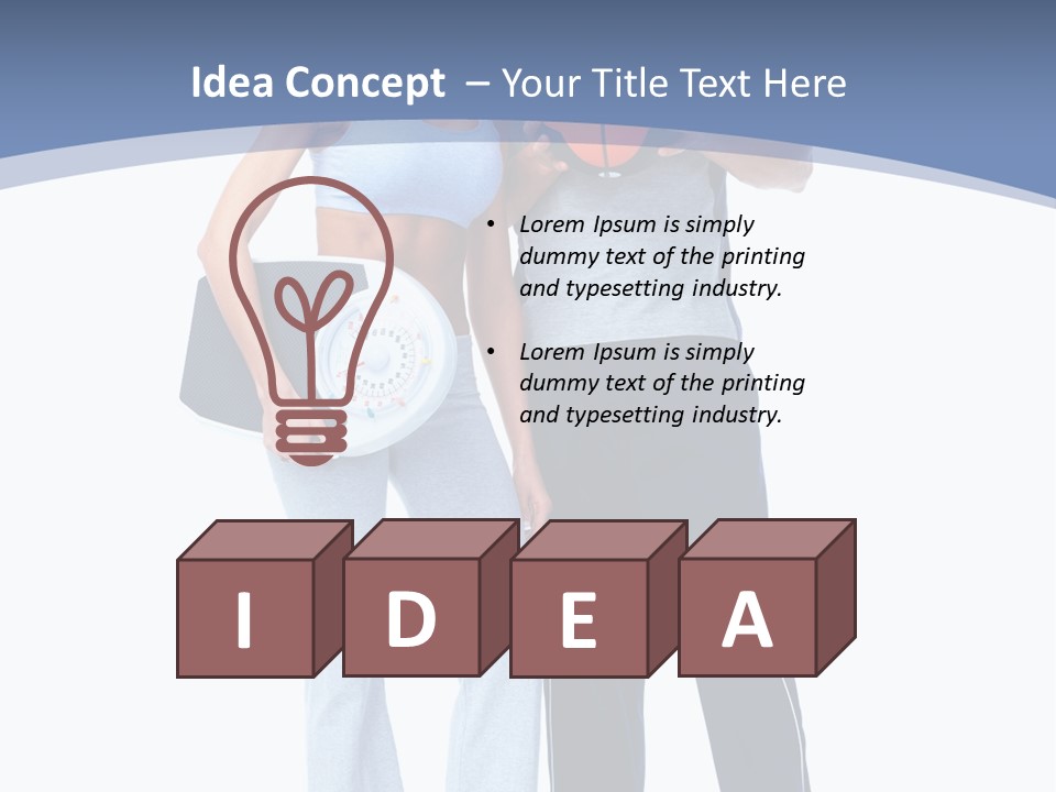 Standing Diet Ball PowerPoint Template