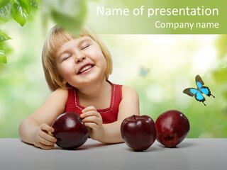 Cute Enjoyment Child PowerPoint Template