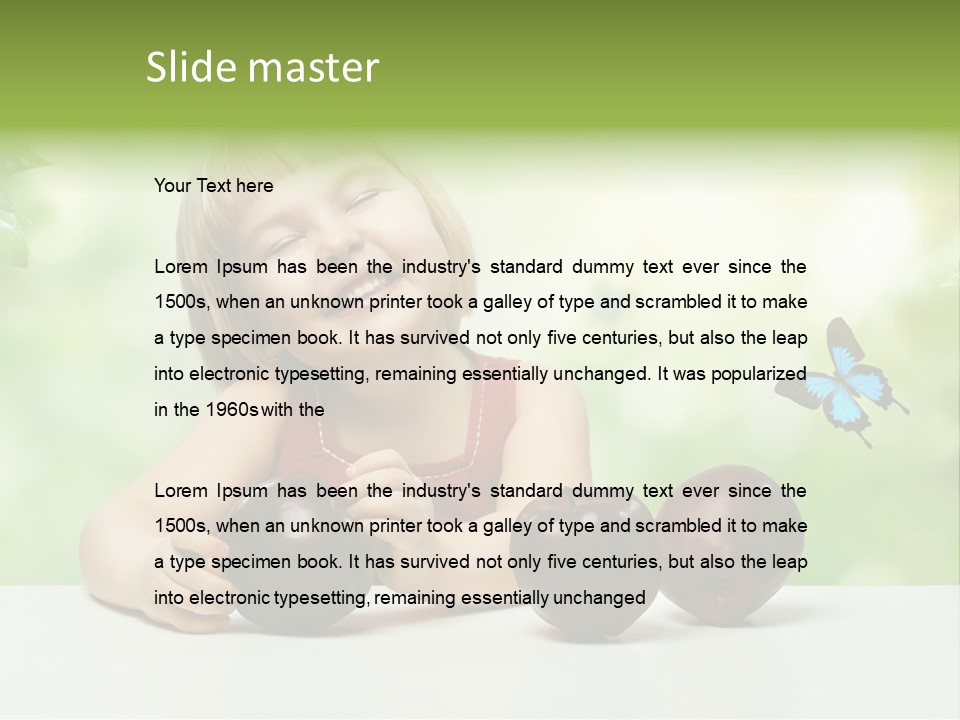 Cute Enjoyment Child PowerPoint Template