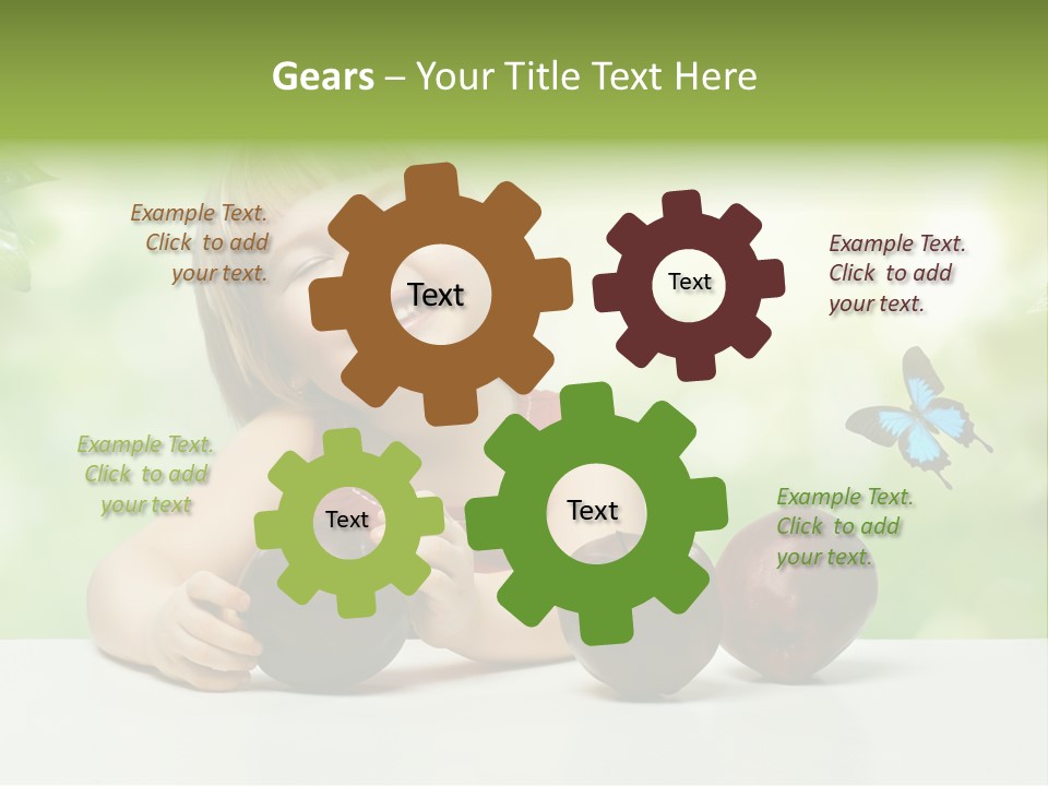 Cute Enjoyment Child PowerPoint Template