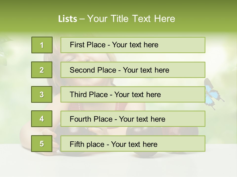 Cute Enjoyment Child PowerPoint Template