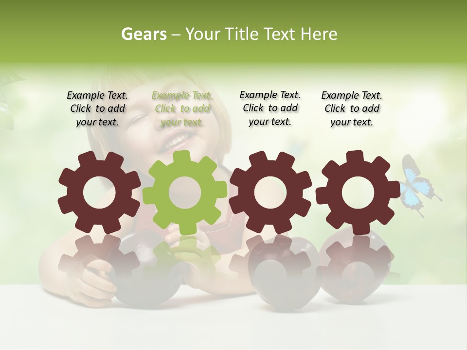 Cute Enjoyment Child PowerPoint Template