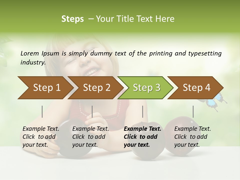 Cute Enjoyment Child PowerPoint Template