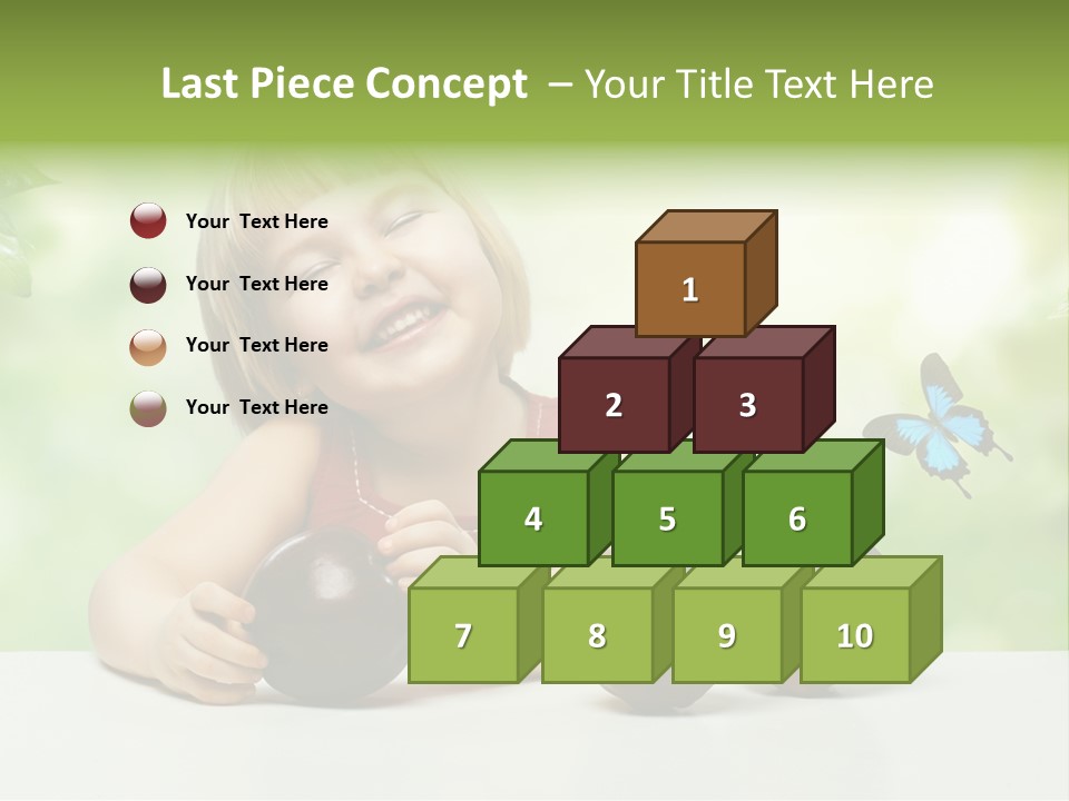 Cute Enjoyment Child PowerPoint Template