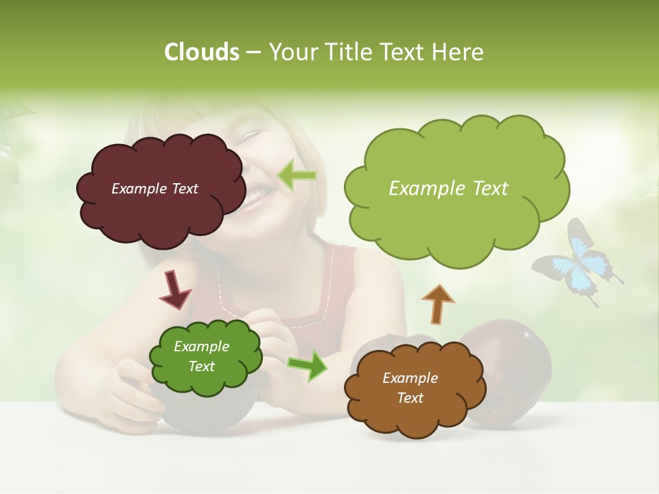 Cute Enjoyment Child PowerPoint Template