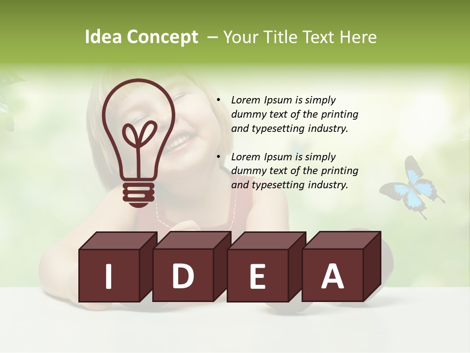 Cute Enjoyment Child PowerPoint Template