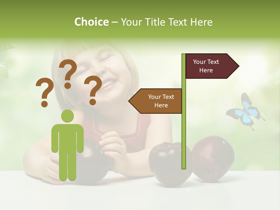 Cute Enjoyment Child PowerPoint Template