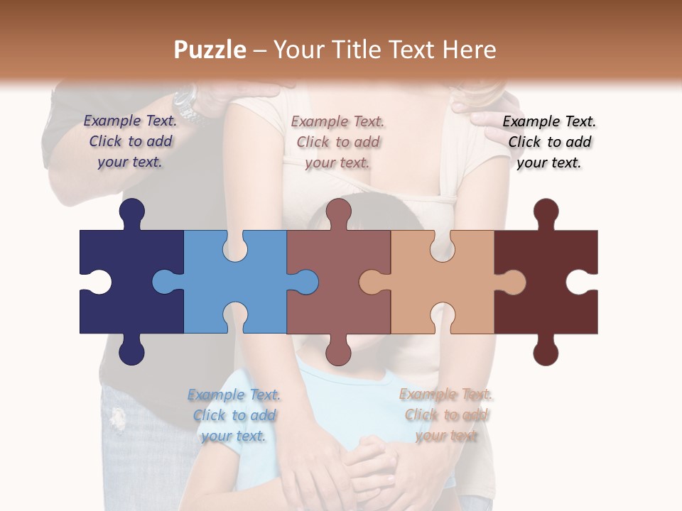 Horizontal Happy Togetherness PowerPoint Template