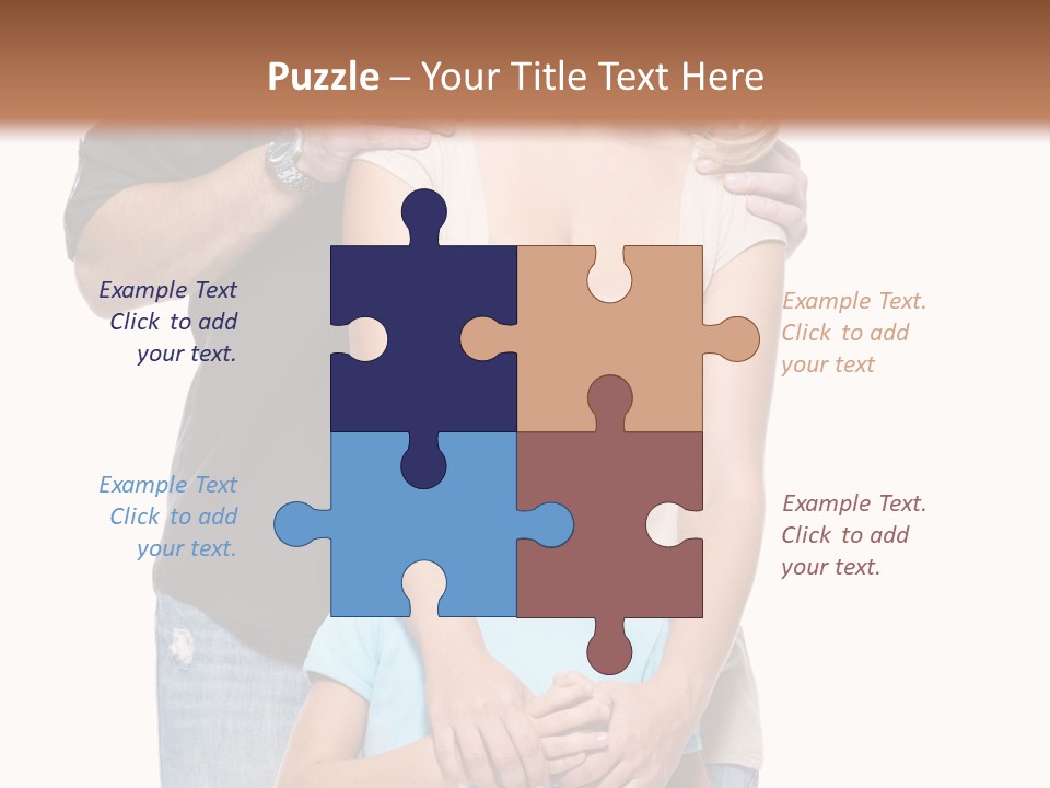 Horizontal Happy Togetherness PowerPoint Template