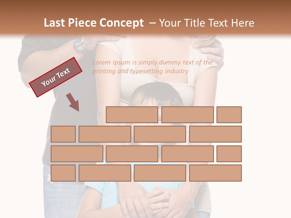 Horizontal Happy Togetherness PowerPoint Template