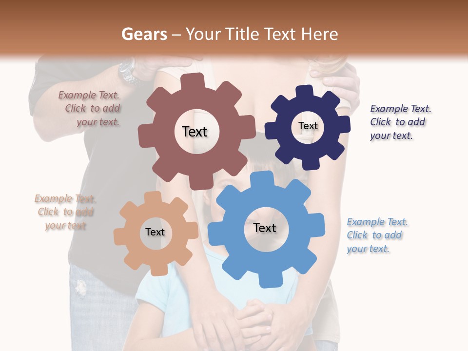 Horizontal Happy Togetherness PowerPoint Template