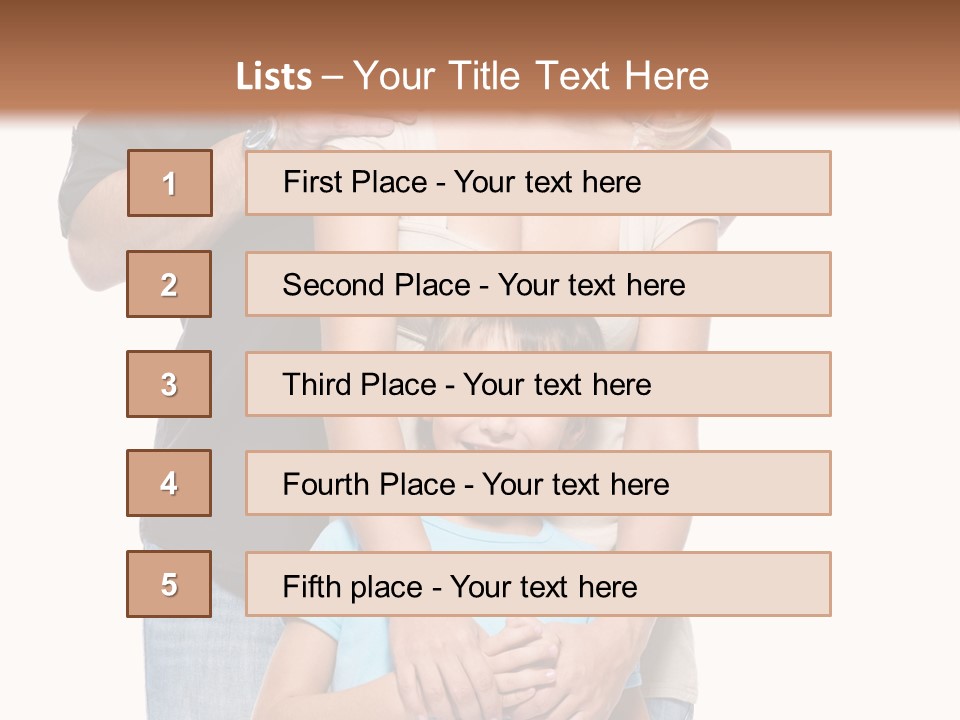 Horizontal Happy Togetherness PowerPoint Template