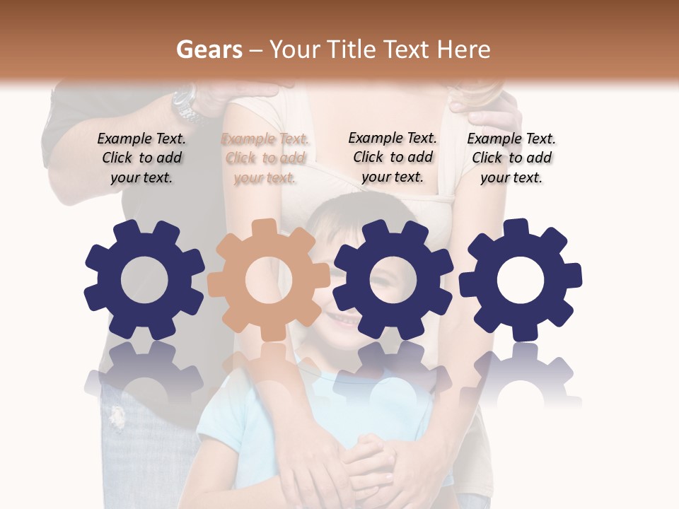 Horizontal Happy Togetherness PowerPoint Template