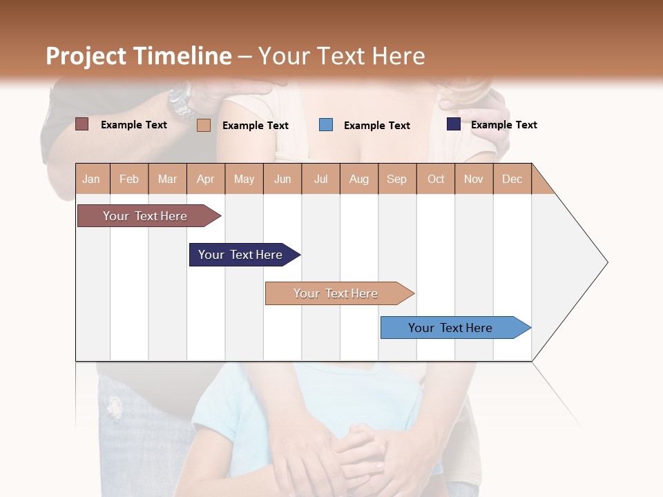 Horizontal Happy Togetherness PowerPoint Template