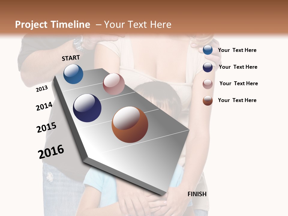 Horizontal Happy Togetherness PowerPoint Template