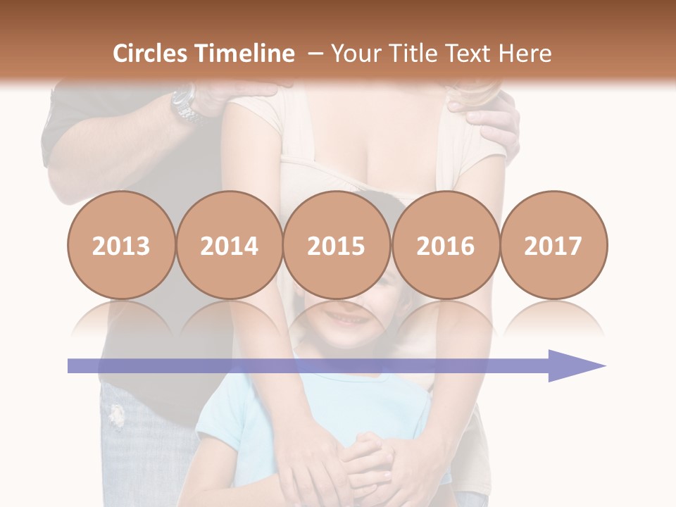 Horizontal Happy Togetherness PowerPoint Template