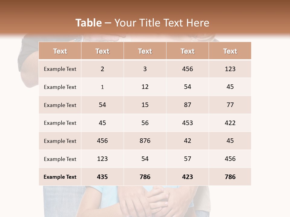 Horizontal Happy Togetherness PowerPoint Template