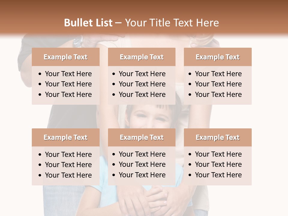 Horizontal Happy Togetherness PowerPoint Template