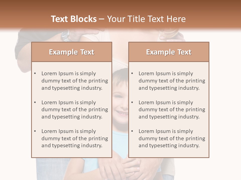 Horizontal Happy Togetherness PowerPoint Template
