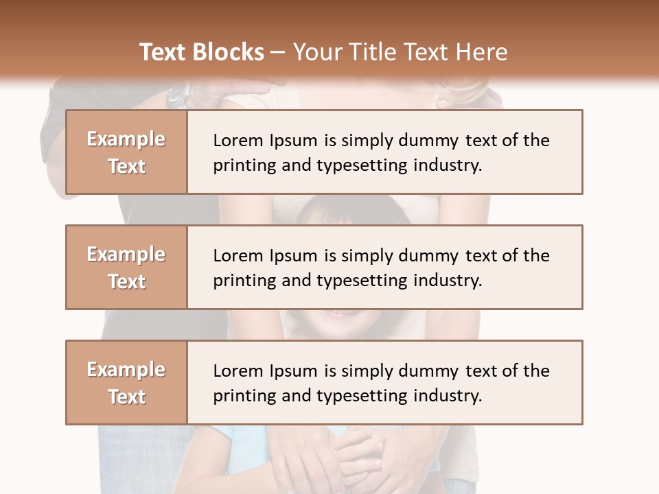 Horizontal Happy Togetherness PowerPoint Template
