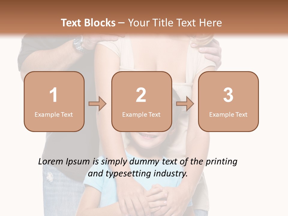 Horizontal Happy Togetherness PowerPoint Template