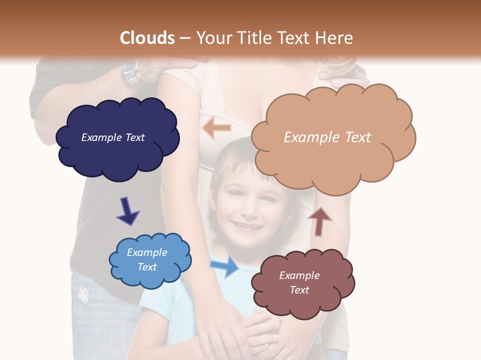 Horizontal Happy Togetherness PowerPoint Template