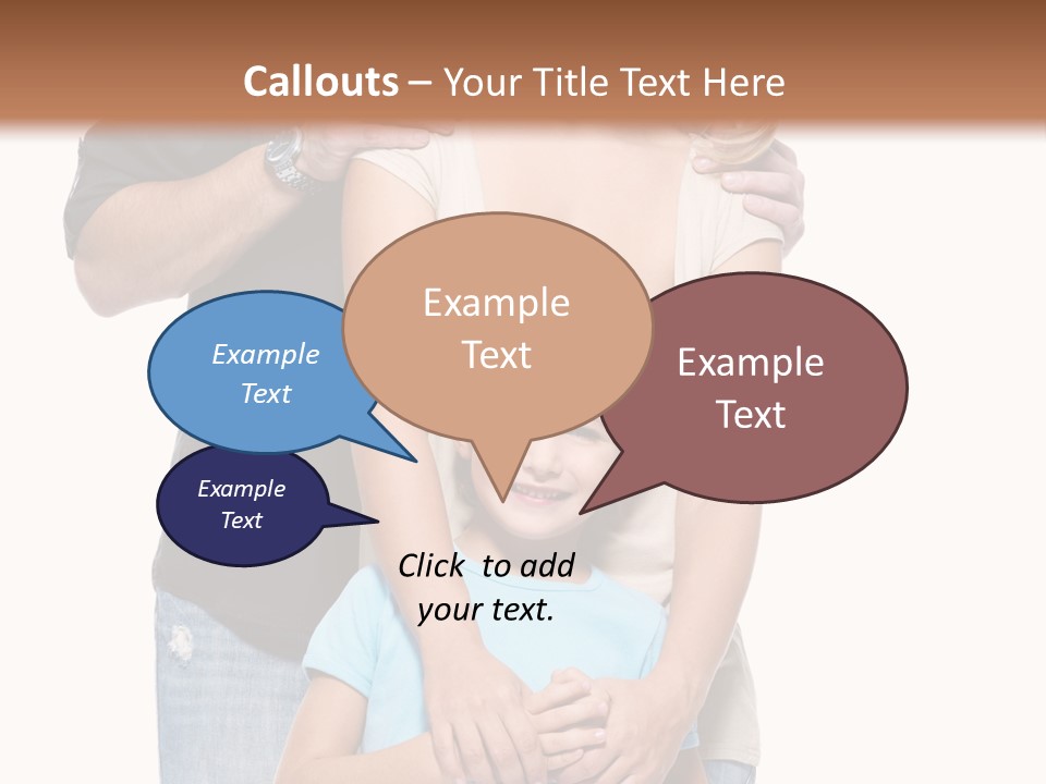 Horizontal Happy Togetherness PowerPoint Template