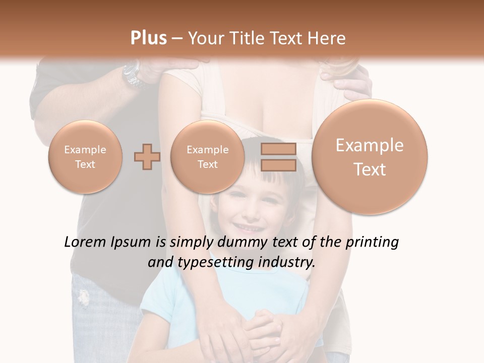 Horizontal Happy Togetherness PowerPoint Template