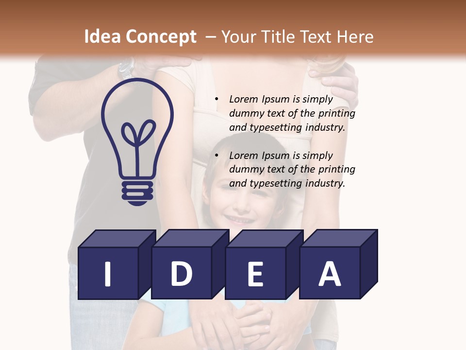 Horizontal Happy Togetherness PowerPoint Template